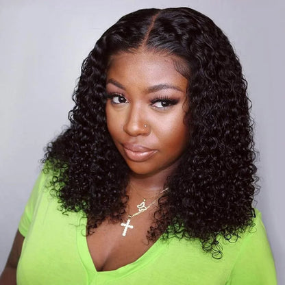 360 Curly Lace Front Short Wig