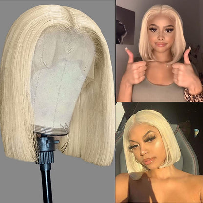 13x4 Lace Front Bob Glueless Wig - Blonde