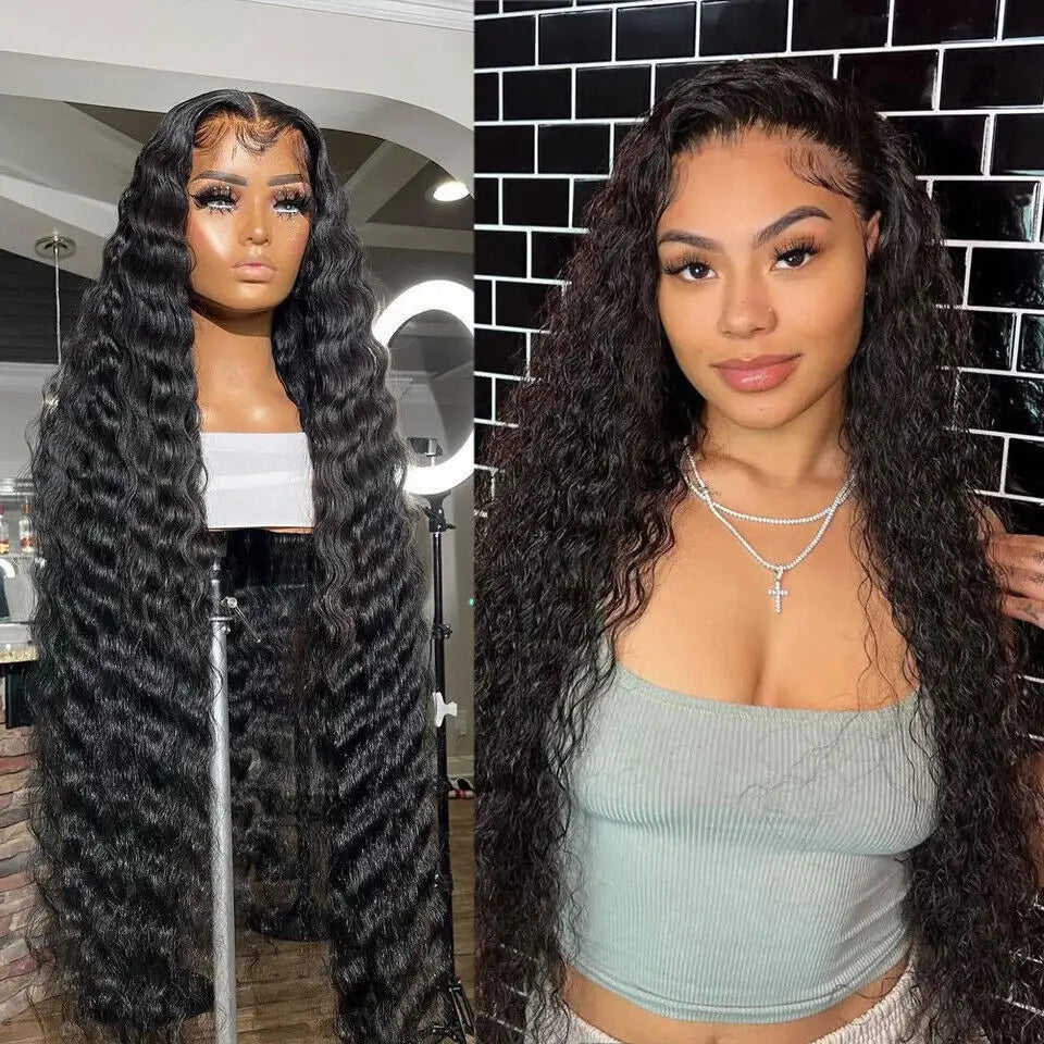 13x4 Glueless Lace Front Wig - Deep Wave