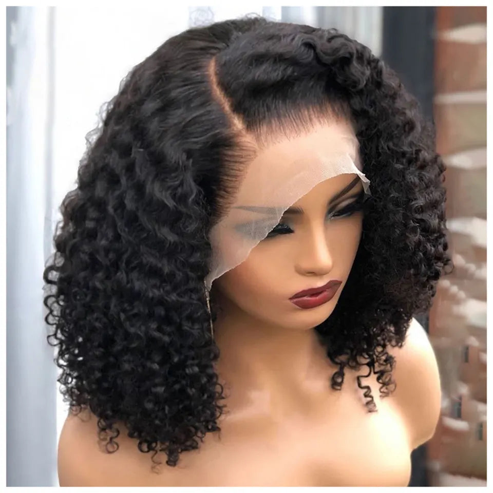 360 Curly Lace Front Short Wig