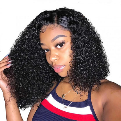 360 Curly Lace Front Short Wig