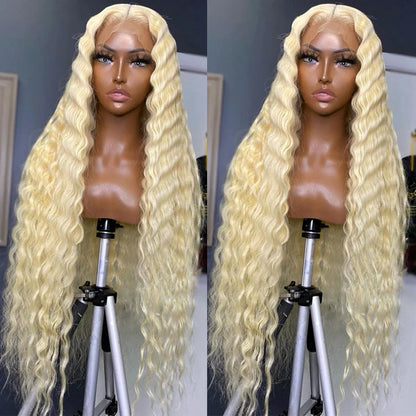 Blonde 13x4 Lace Front Wig - Long Deep Wave